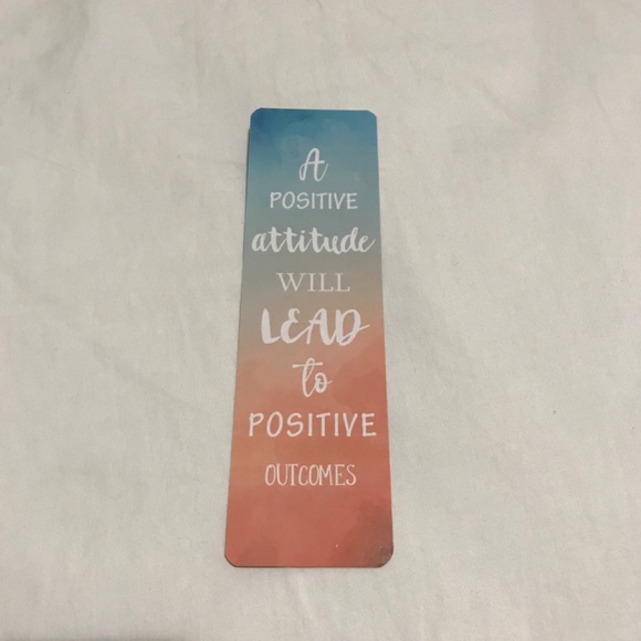 Smile Bookmark Double Sided A Positive Attitude Will Lead to Positive Outcomes - Picture 2 of 2